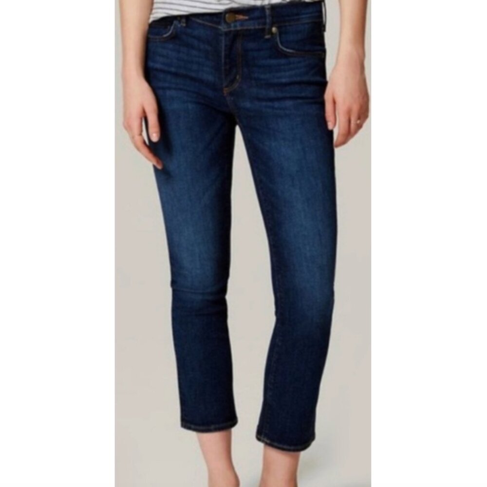 ANN TAYLOR LOFT Modern Crop Dark Wash Crop Jeans Cropped Jeans Ankle Jeans 8 29